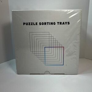 Tidyboss 8 Puzzle Sorting Trays with Lid 8x8 White Portable Jigsaw Accessory New